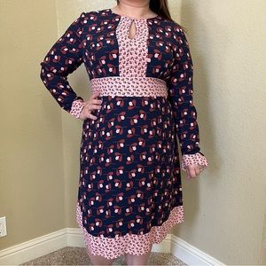 Boden Retro Print Midi Dress